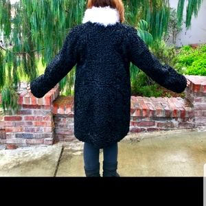 Broadtail Jacket Mongolian Lamb Collar Imported